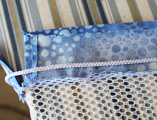 stitch casing to beach bag