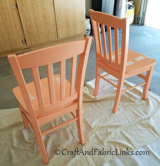 chairs painted in exterior paint