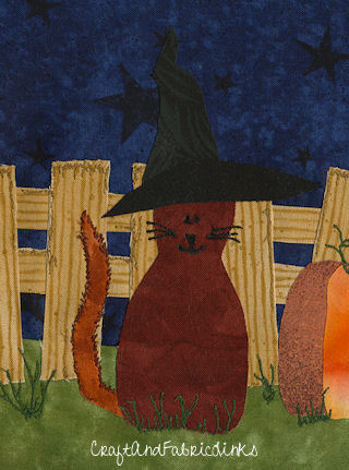 Halloween cat sewing pattern