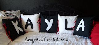 letter applique pillows free sewing pattern